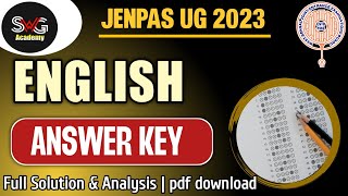 🟢 JENPAS UG 2023 ENGLISH ANSWER KEY | JENPAS UG 2023 Preparation | MUST WATCH 🔥🔥