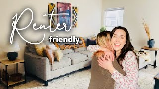 Living room makeover UNDER $200 | Renter Friendly | Definition Home