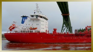 Chemical Tanker RYSTRAUM in Kiel Canal // High Bridge Hochdonn // January 22, 2022