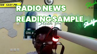 LIVE RADIO NEWS READING SAMPLE/READING BY GEEPEE - RADIO PRESENTATION