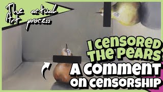 I censored my own artwork before you could | watch the painting process | 'The Pear Shop'