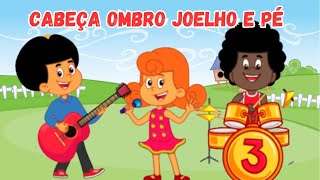 Cabeça ombro joelho e pé - Três palavrinhas - Música infantil - Desenho animado - Sosô Feliz