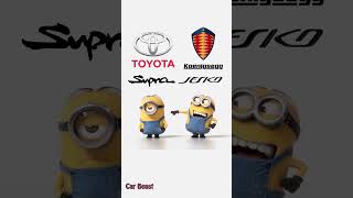 Toyota Supra vs Koenigsegg Jesko minions style #tiktok #asmr #supra #car #money #funny #fyp #sports