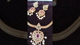 Premium quality Cz stone neck set 👌👌💥 Price 499+$ 🥳🥳 Watsapp 8148299183