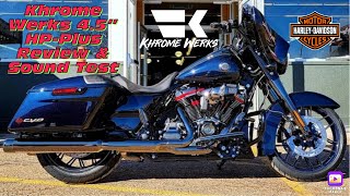 Khrome Werks 4.5” HP-Plus Slip-Ons, 2022 Street Glide CVO 117