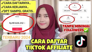 CARA DAFTAR TIKTOK AFFILIATE TANPA MINIMAL FOLLOWERS TERBARU | DPT PENGHASILAN TAMBAHAN DARI TIKTOK