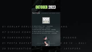 Schedule Live In Concert Noah October 2023