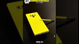 EasySkinz Glossy LEMON YELLOW for Samsung Galaxy NOTE 9