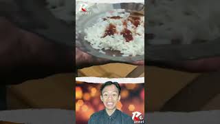 Makan pizza pake nasi #youtubeshorts