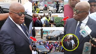 Akufo-Addo Mobbed By Fans As He Storm Ofankor-Nsawam Highway For Inspection