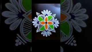 Traditional Rangoli kolam design 🌺 Beautiful muggulu 🌺 latest rangoli 🌺#shorts #rangoli #easyrangoli