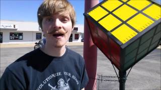 Giant Metal Rubik's Cube Display