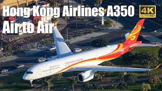 Air to Air:Follow the landing of Hong Kong Airlines A350