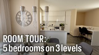 Room Tour in 5bdr apartment on 3 levels