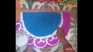 Navaratri special rangoli || easy beautiful rangoli design