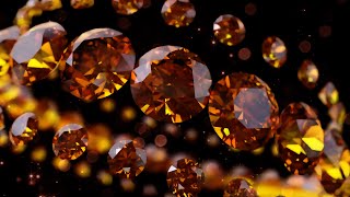 VJ Loop Yellow Diamond Luxury | Screensaver | TV | LED Wall [4K]