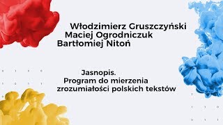 13. SFI /Jasnopis. Program do mierzenia zrozumiałości polskich tekstów / zespół z SWPS