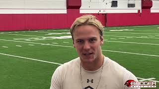 Badger quarterback Braedyn Locke talks starting job, bye week prep.