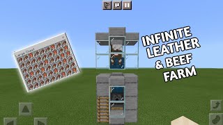 MINECRAFT INFINITE COOK BEEF & LEATHER FARM