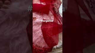 organza saree in red  #shorts#ytshorys#shortfeed#oryanza #festival