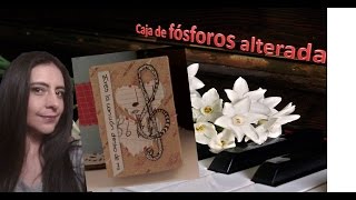 Scrapbook en Español - Cajita de Fosforos alterada motivo musical