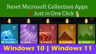 Reset Microsoft Solitaire Collection App Using Windows Settings @pcguide4u