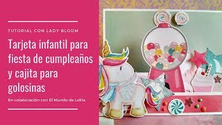 Invitación infantil para fiesta de cumpleaños y caja de caramelos - MUY FÁCIL -