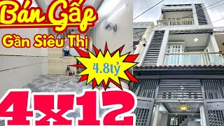 Bán nhà hẻm 704 Hương Lộ 2 Bình Tân | 4x12m, 3 tầng , Bình Tân gần co.opmart, bệnh viện, Aeon