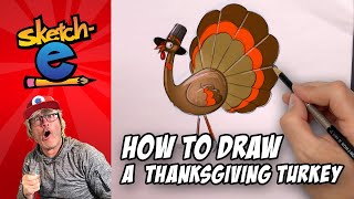 How to draw a Thanksgiving turkey with Sketch-E