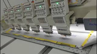 6 heads Richpeace Embroidery Machine in customer factory for logo embroidery works