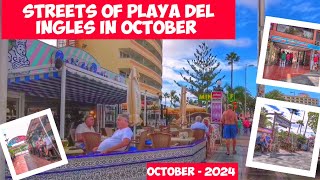 Gran Canaria🌴STREETS OF PLAYA DEL INGLES IN OCTOBER - 2024