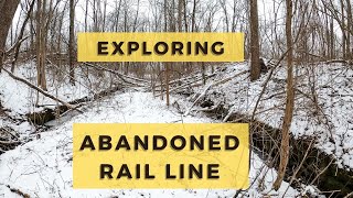 #101. EXPLORING an abandoned rail bed | Found AMAZING Historic Stone Walls.