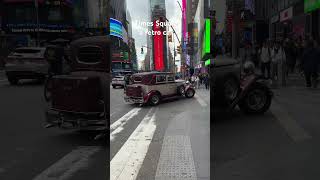 Times Square / a retro car