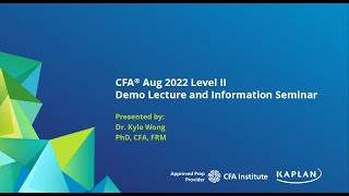 CFA Aug 2022 Level II - Fixed Income - Dr. Kyle Wong, PhD, CFA, FRM