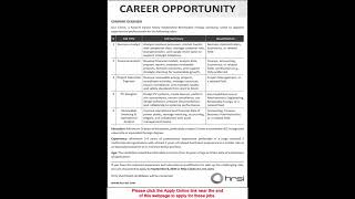 HRSI Pakistan Jobs August 2024 September Apply Online Business / Financial Analysts & Others Latest