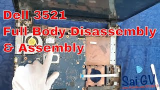 Dell Inspiron 15 3521 Full Disassembly & Assembly | Dell 3521 / 5521 bottom base replacement