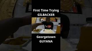 Trying GILBACKER for the first time in Georgetown Guyana #Guyana #streetfood