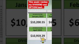 #DIVIDEND and #OPTION haul for April 2023… insane #shorts