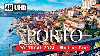 2024 PORTO Walking Tour 4K Portugal 🇵🇹 ☀️☔ CAPTIONS (▶️ 137 min)