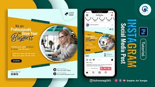 Make TRENDY Social Media Post Design in Photoshop | Instagram Ads Banner | Graphic Art Sangla