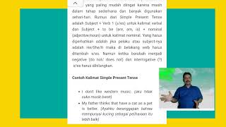 Simple Present Tense utk kelas 8 SMP