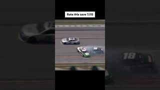 It's the kind of save that reminds me of Lightning McQueen in a NASCAR race