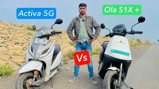 Drag Race Between Activa 5G Vs Ola S1X Plus ⚡️ Electric Vs Petrol Scooter