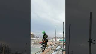 A day of scaffolding worker