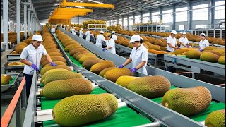 Incredible Thai Farm Jackfruit Harvest - Thailand Street Food & Farming Documentary