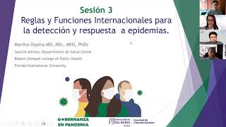 SESIÓN 3: ACTORES Y NORMAS INTERNACIONALES PARA LA DETECCIÓN Y RESPUESTA A  EMERGENCIAS