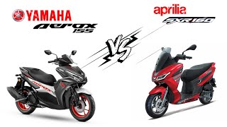 Yamaha Aerox 155 VS Aprilia SXR160 | Detailed Comparison| Shivam Chaubey