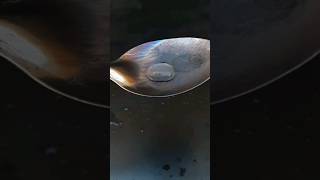 water drops on hot spoon experiment #shorts #experiment #satisfying #waterdrops #spoon