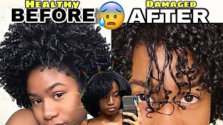 I got HEAT DAMAGE 😰- PART 2 UPDATE | IG✨: @gabriellejanay #NaturalHair #heatdamage #help