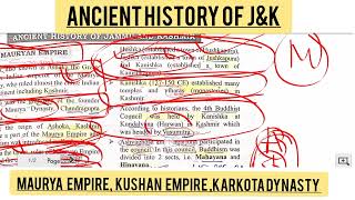 Ancient History of Kashmir/ Karkota Dynasty of Kashmir / Maurya Empire of Kashmir..#jkssb